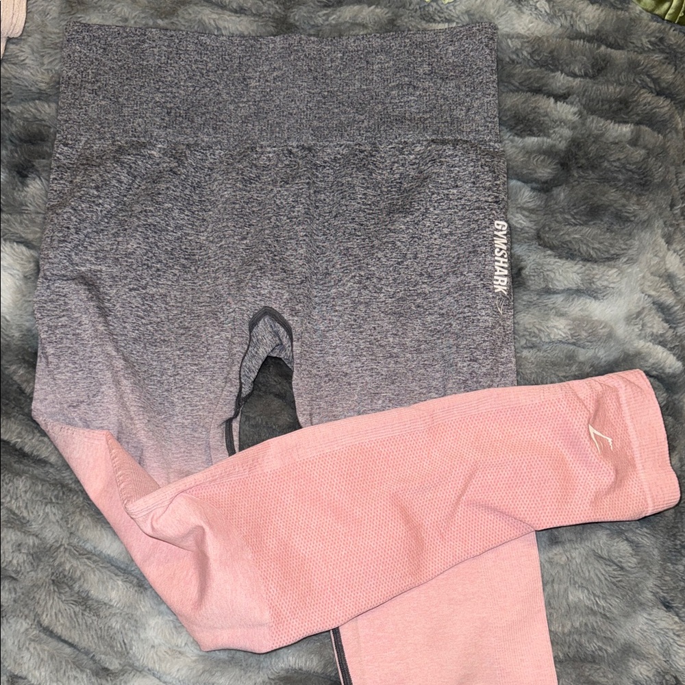 Gymshark Women's Leggings in Gray and Pink